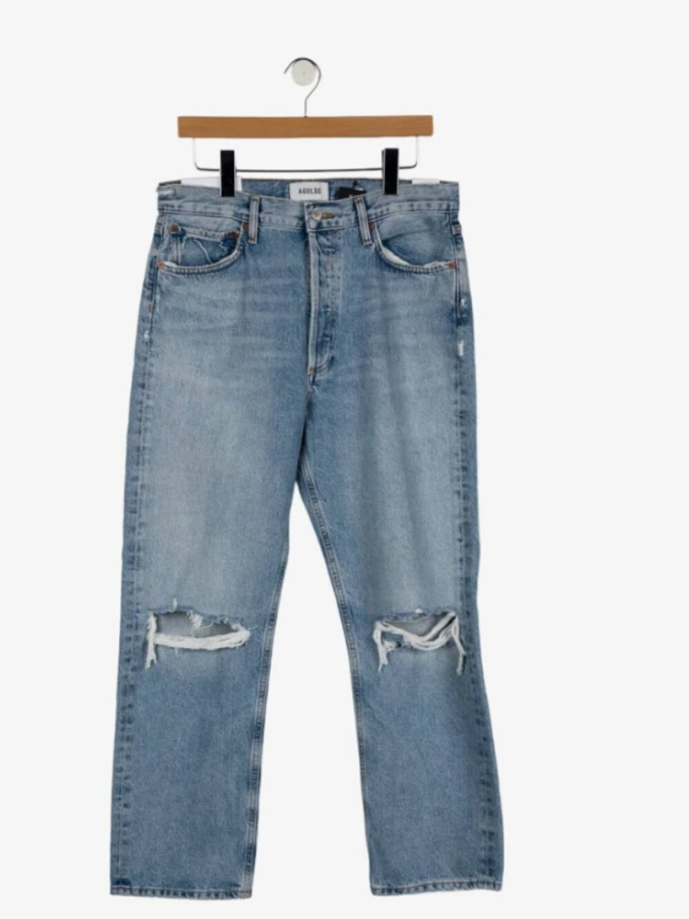 NWT AGOLDE '90s distressed mid-rise straight-leg jeans